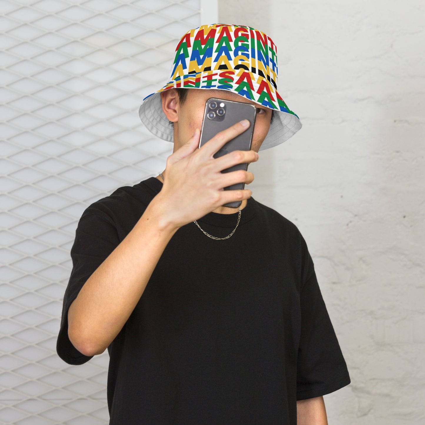 Gugulethu Reversible Bucket Hat - Unisex - White