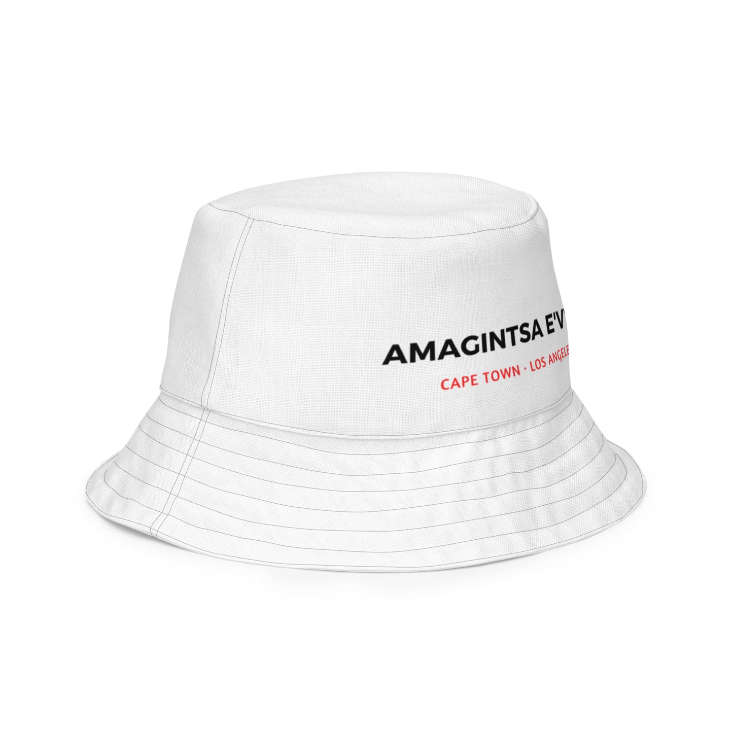 Gugulethu Reversible Bucket Hat - Unisex - White