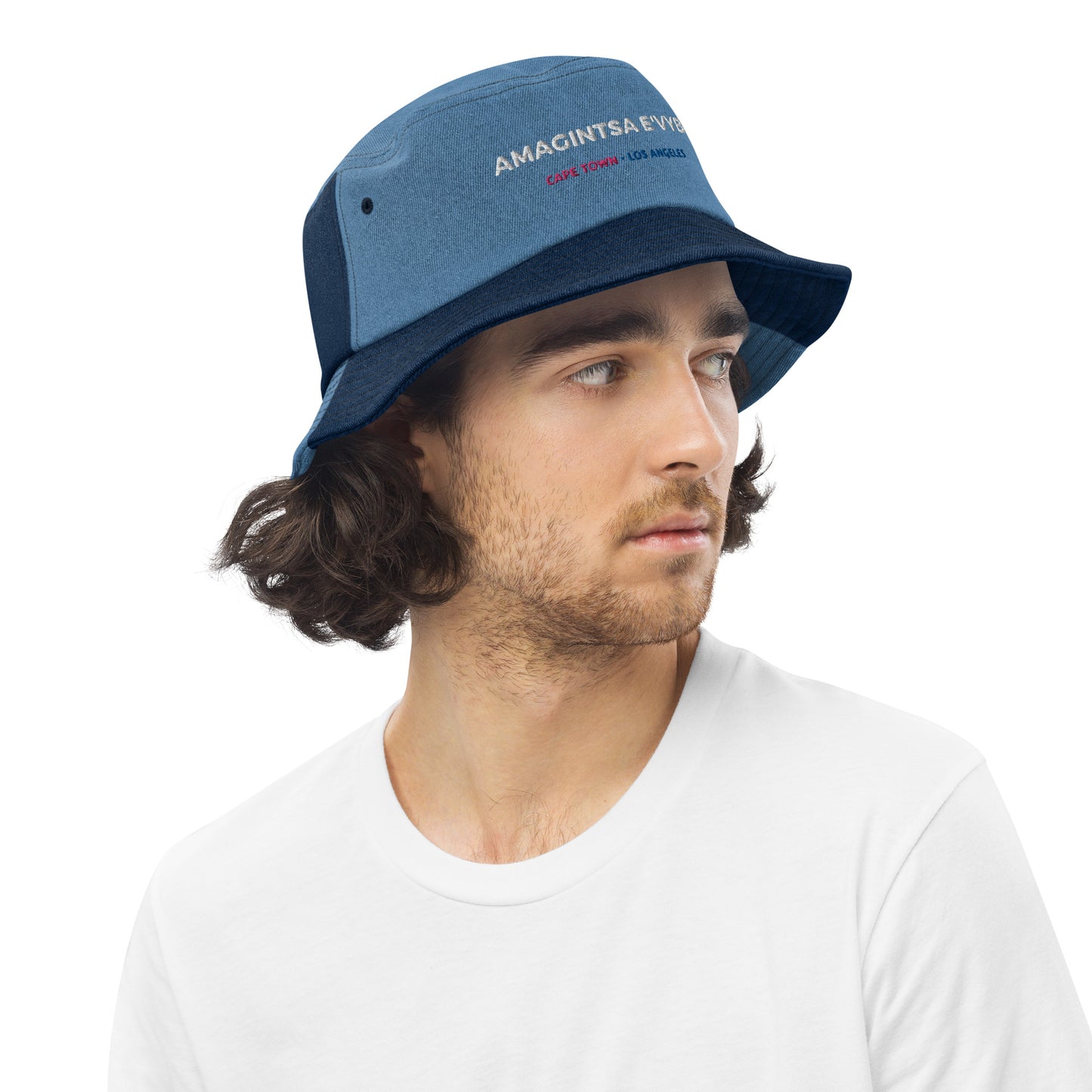 Amagintsa Logo Denim Bucket Hat