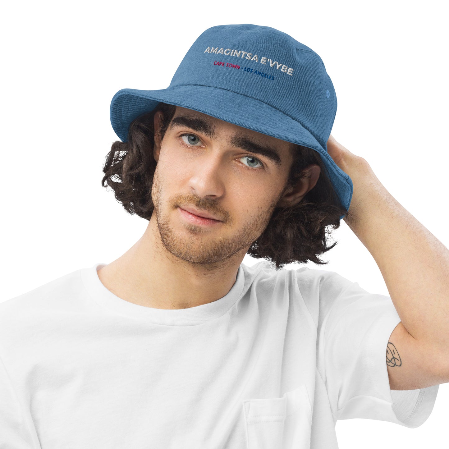 Amagintsa Logo Denim Bucket Hat